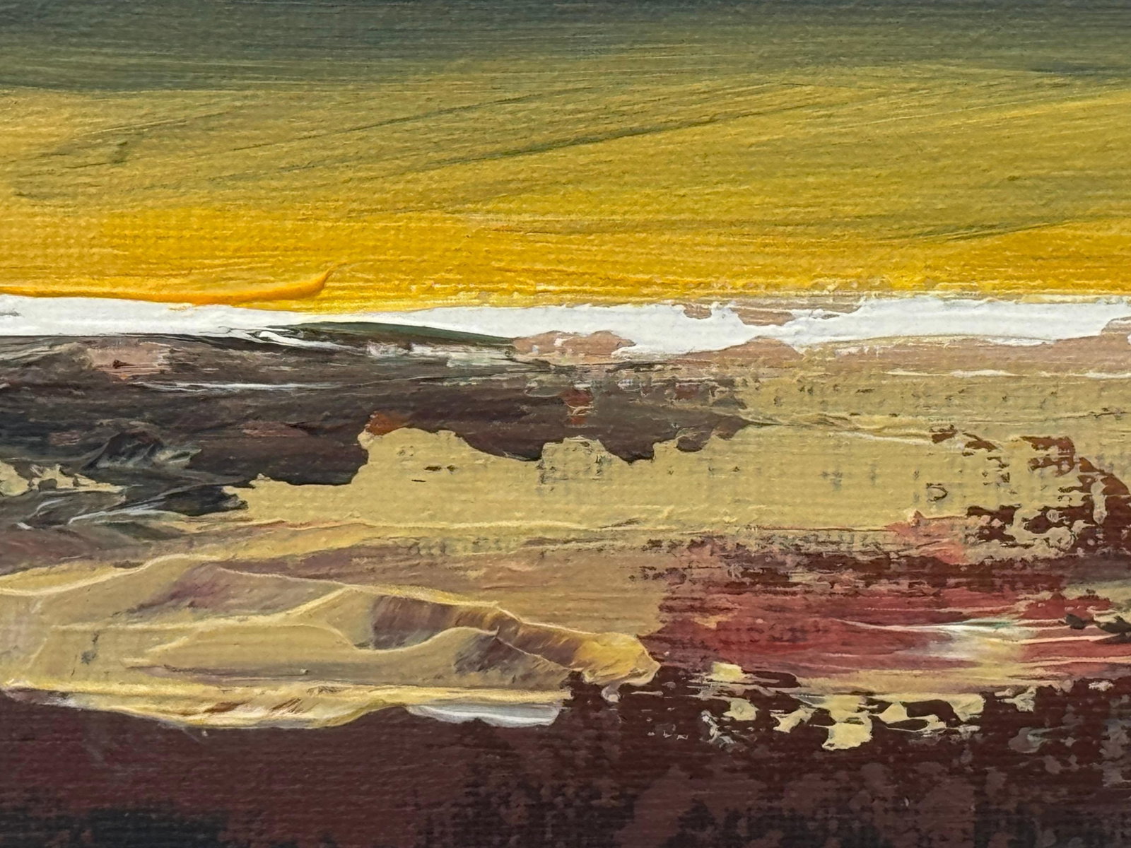 Midnight Ember - Miniature Abstract Landscape Art Study by Contemporary Artist 2025 - 7