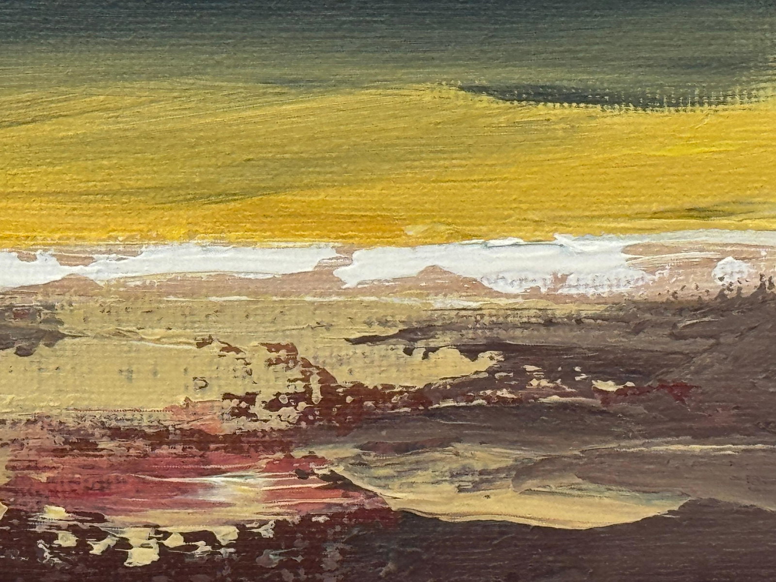 Midnight Ember - Miniature Abstract Landscape Art Study by Contemporary Artist 2025 - 8