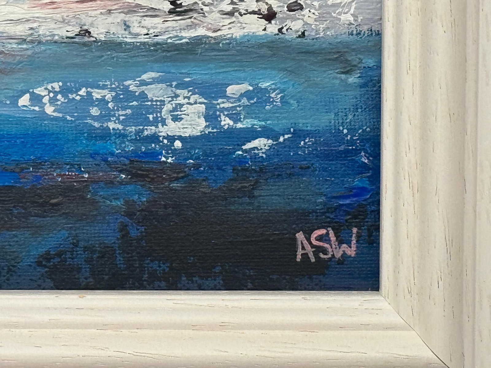 Crimson Horizon - Miniature Abstract Landscape Seascape by Contemporary Artist 2025 - 5