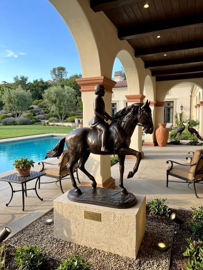 Antique-Style Bronze Equestrian Sculpture of a Young Rider - 7