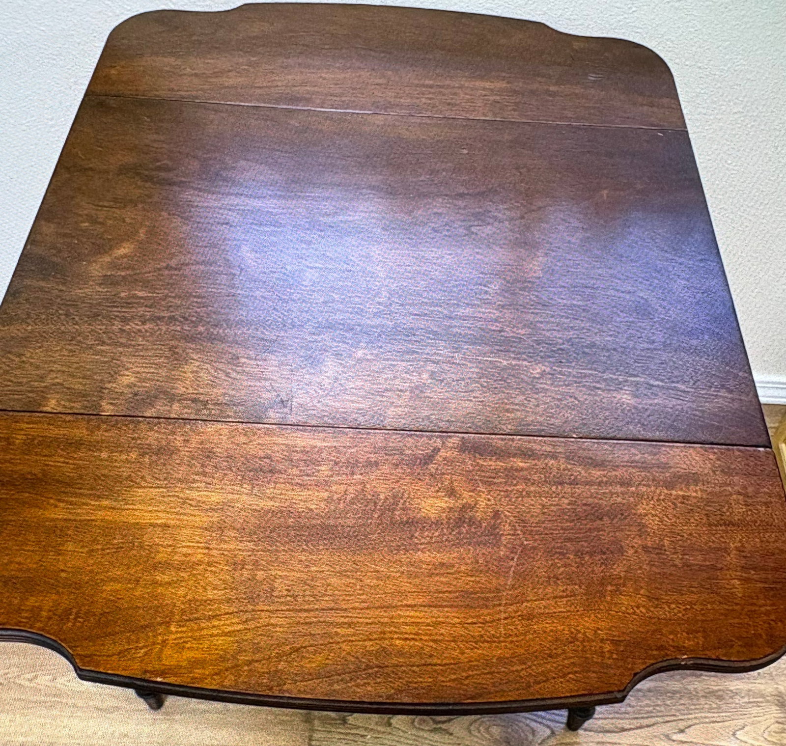 Vintage Mahogany Pembroke Dropleaf Table With Rope Turned Legs - 4