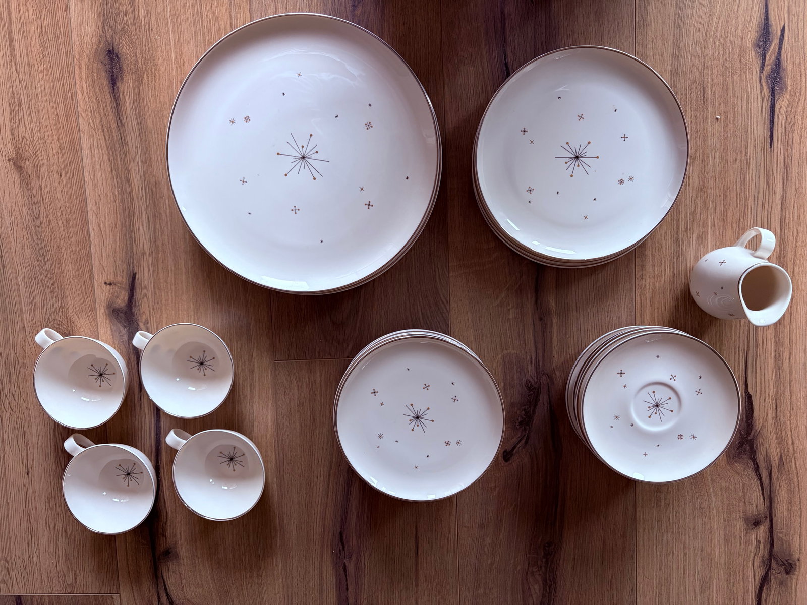 1960s Syracuse China "Evening Star" Space Age Plateware - 30 Piece - 8