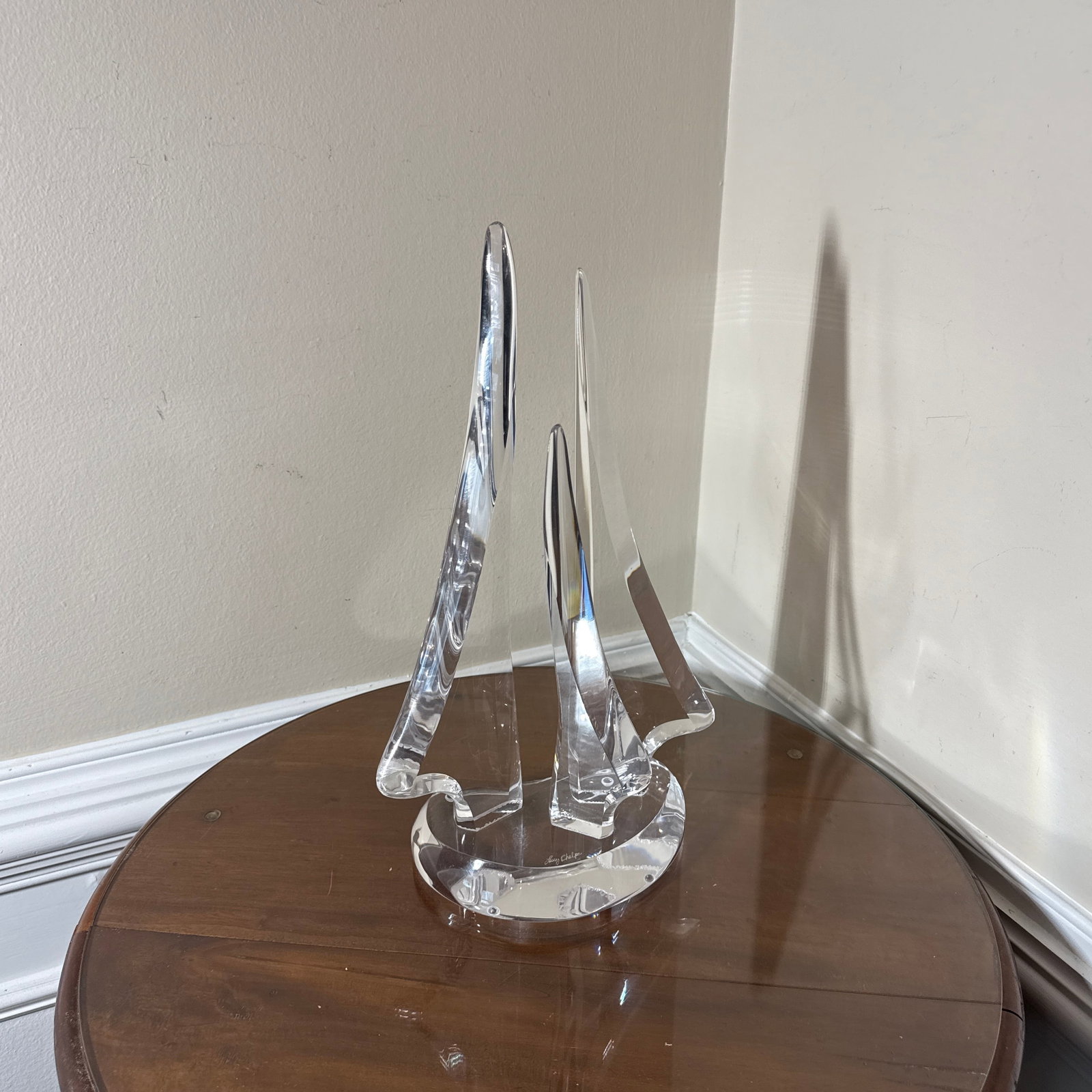 Vintage Abstract Lucite Sculpture Signed - 6