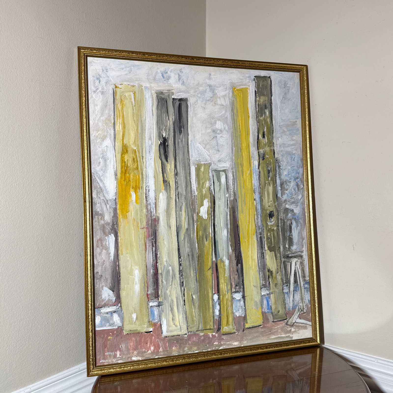 Vintage Abstract Large Original Abstract Textured Painting - 2