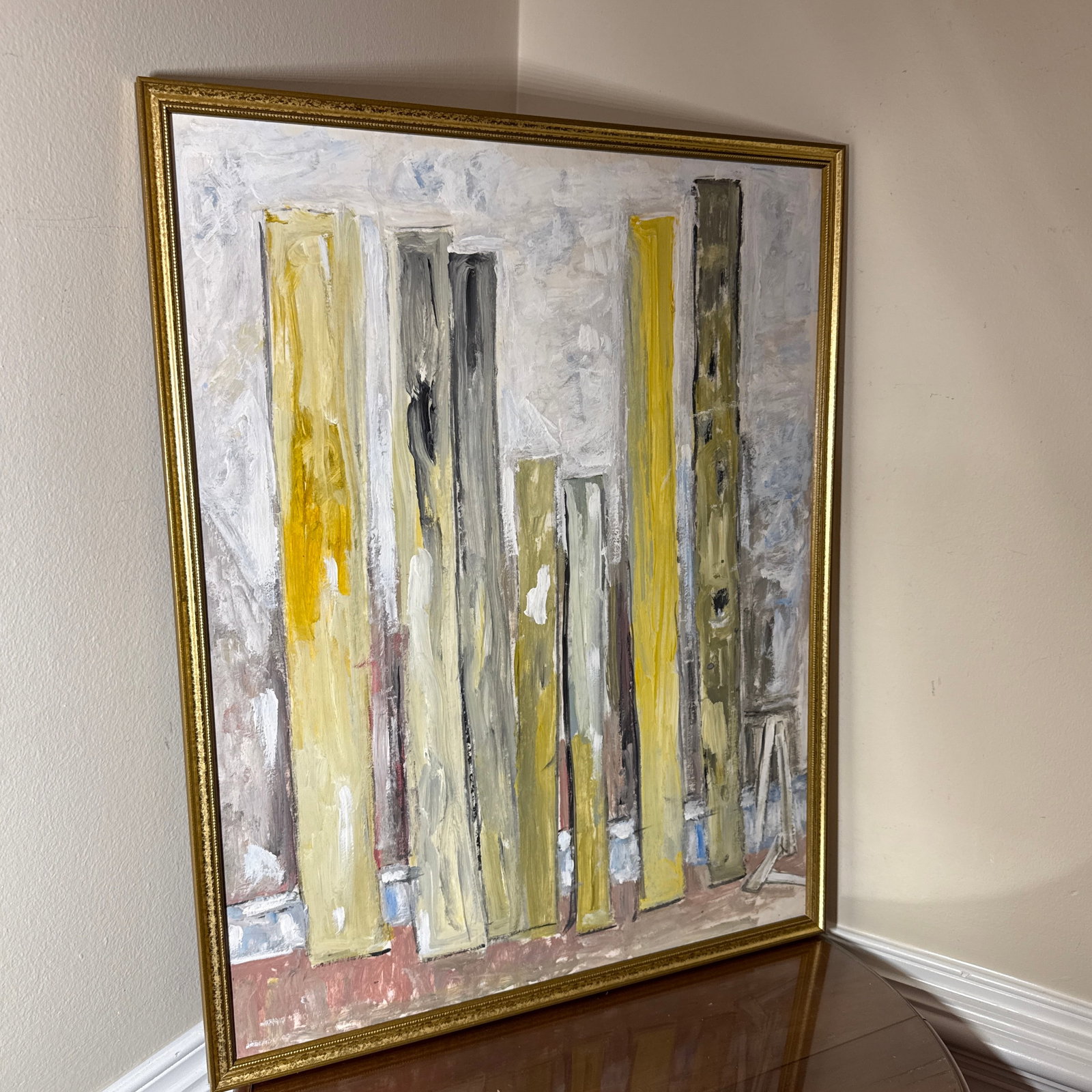 Vintage Abstract Large Original Abstract Textured Painting - 4