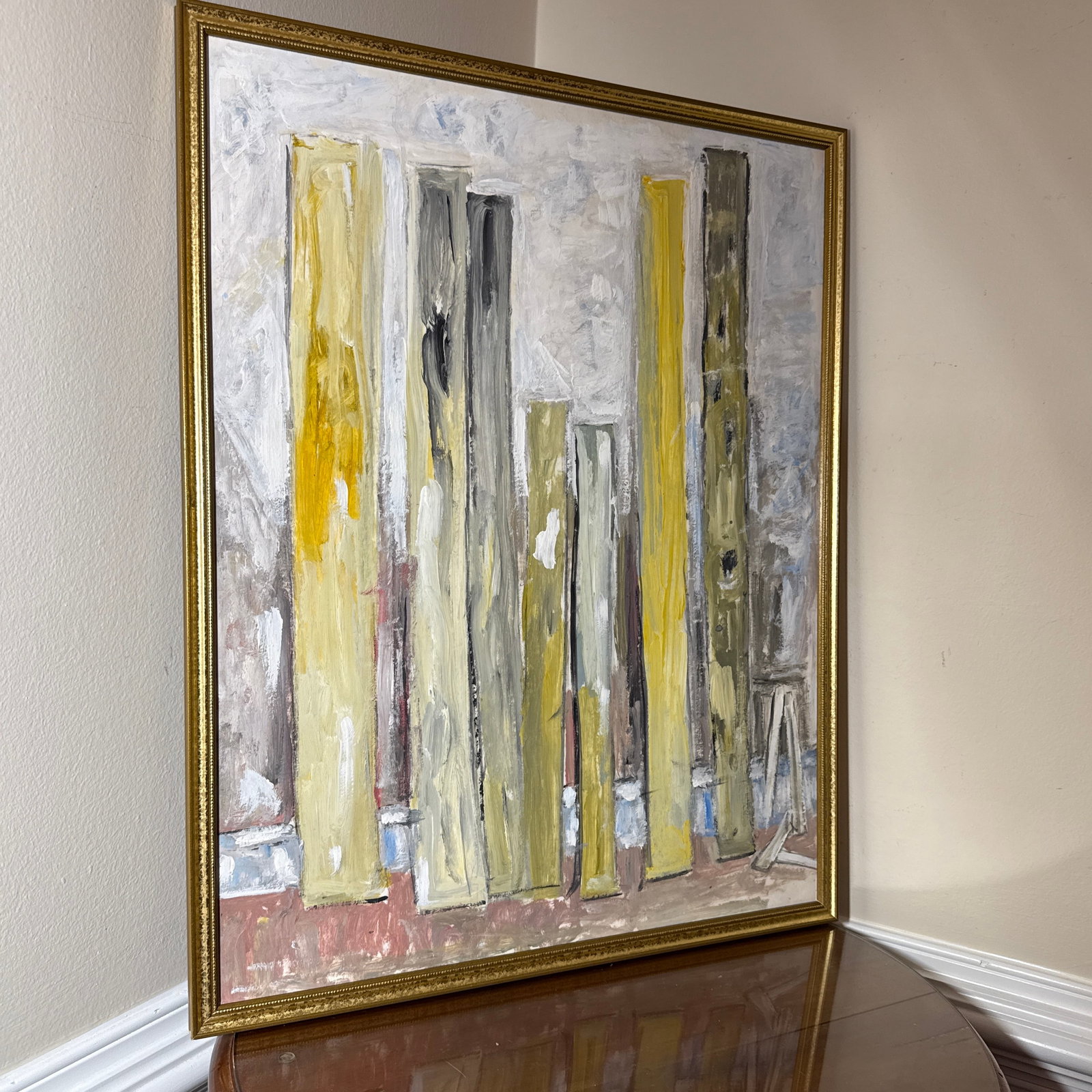 Vintage Abstract Large Original Abstract Textured Painting - 5