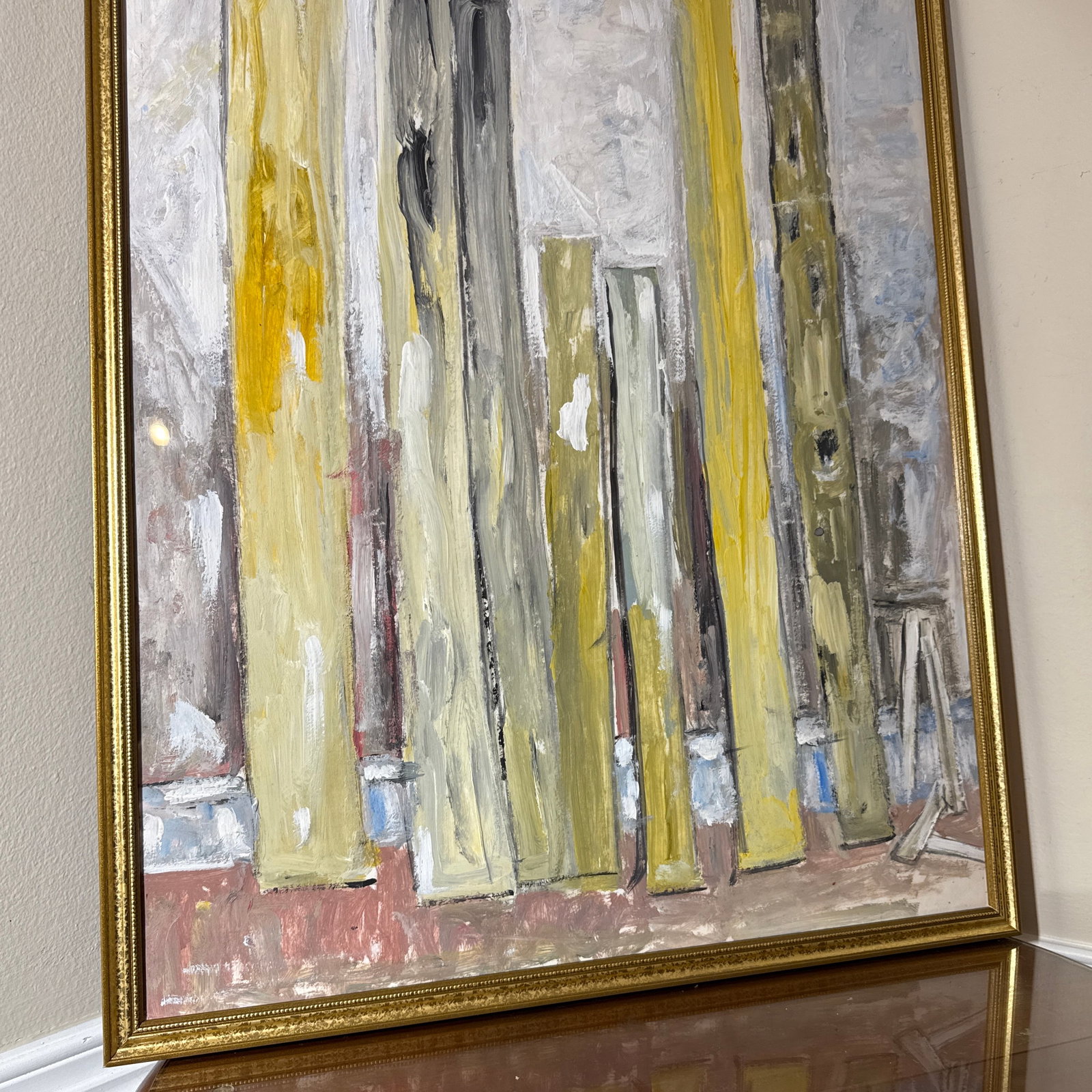 Vintage Abstract Large Original Abstract Textured Painting - 9