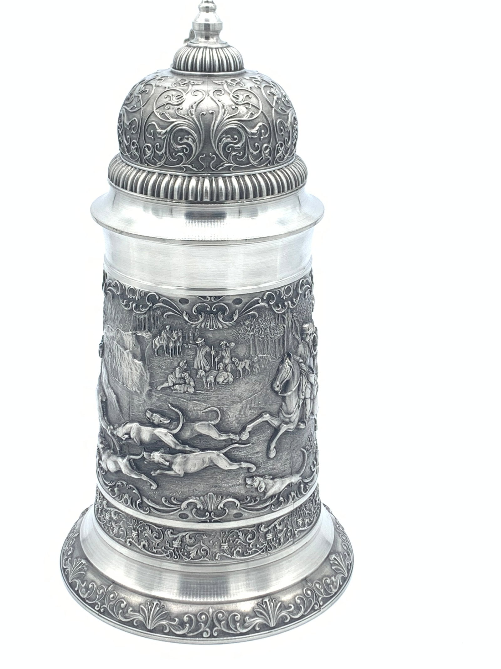 1960s Artina SKS "Parforce Hunting" Pewter Beer Stein - 3