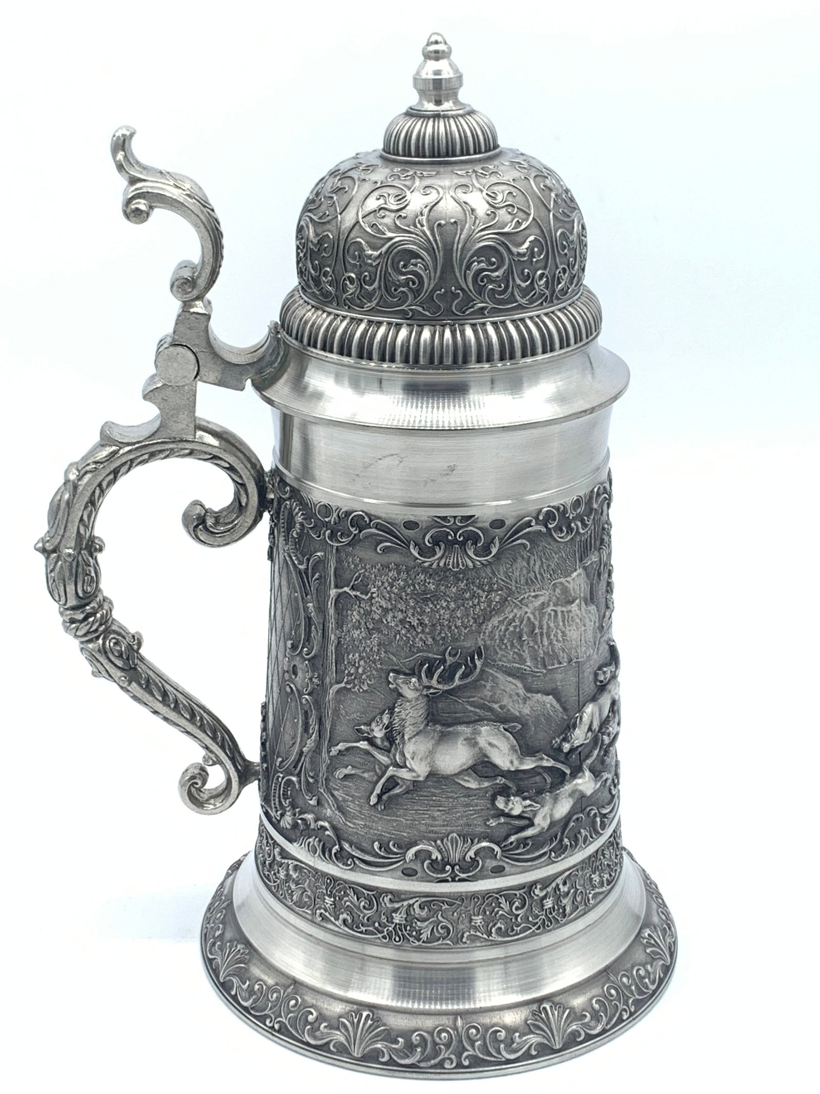 1960s Artina SKS "Parforce Hunting" Pewter Beer Stein - 5