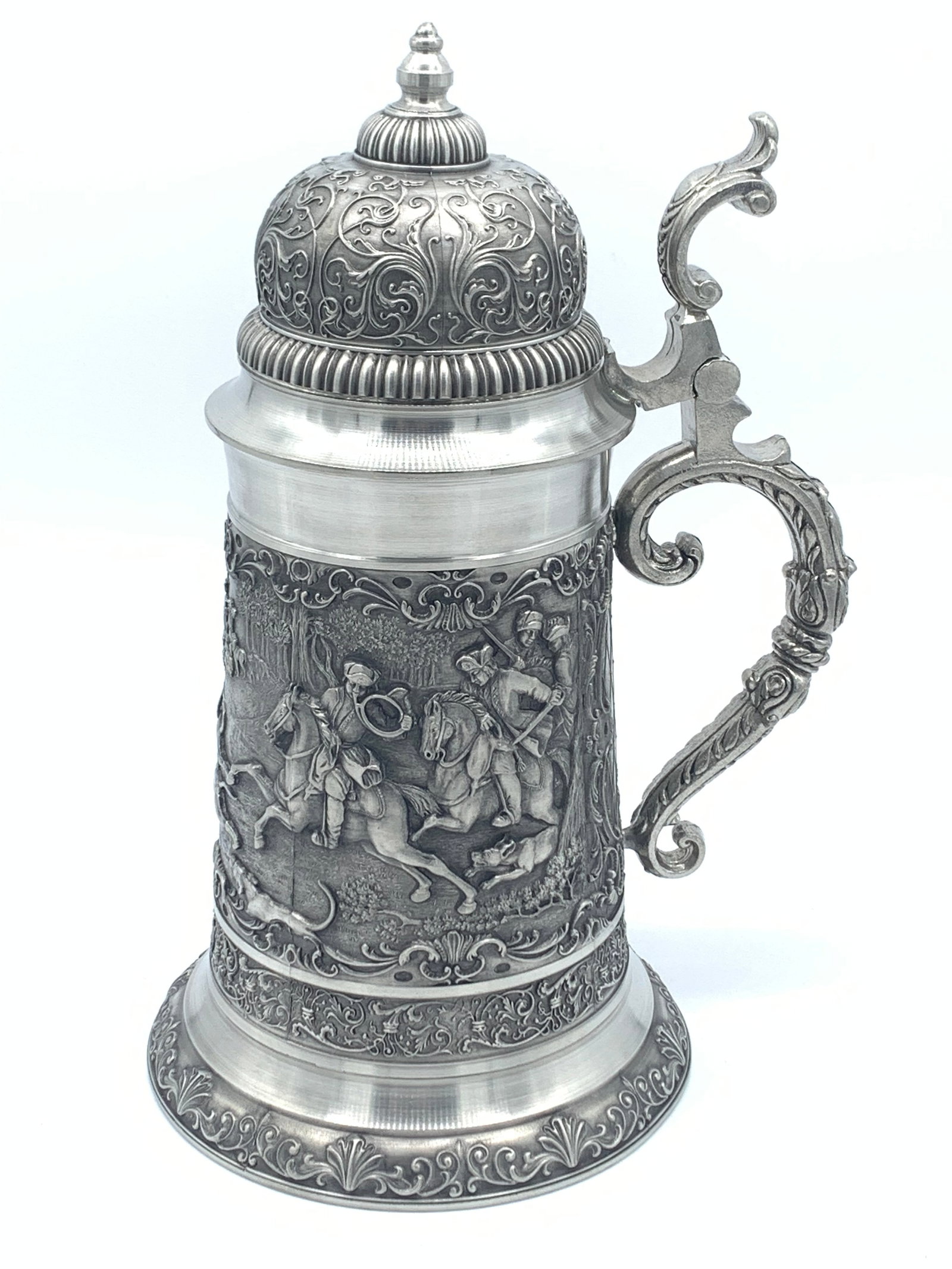 1960s Artina SKS "Parforce Hunting" Pewter Beer Stein - 9