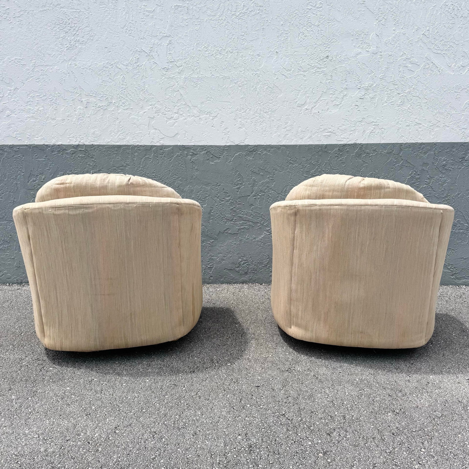 Postmodern Swivel Barrell Chairs by Best Chairs - A Pair - 5