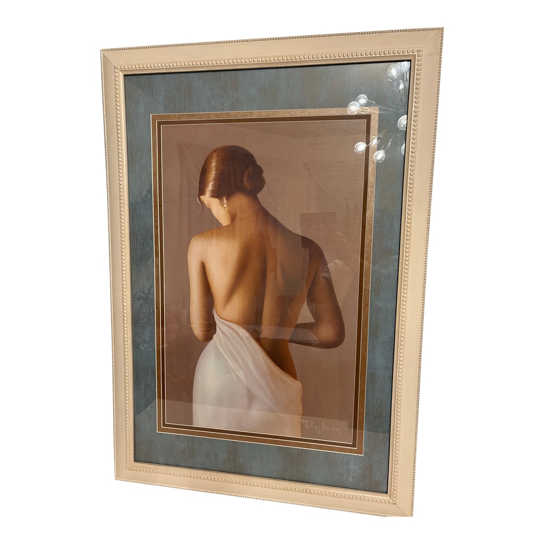Mid 20th Century "Naked Back" Lithogragh by Phillippe Boudoy: This lithograph is by Phillippe Boudoy and is quite a stunning piece of artwork. It is framed beautifully. The bottom is also signed by the artist as shown in picture number 4. The size of the frame i