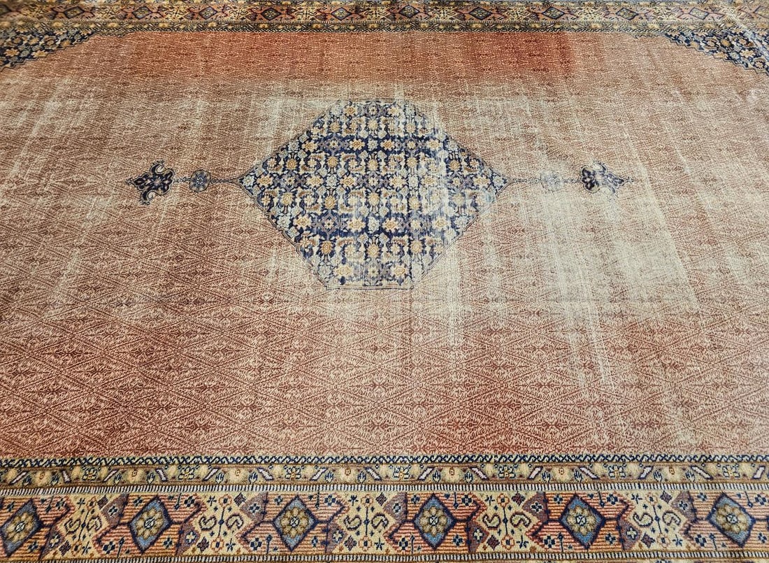 Antique Persian Malayer Camel Hair Gallery Rug, Handwoven, Circa 1900 - 4