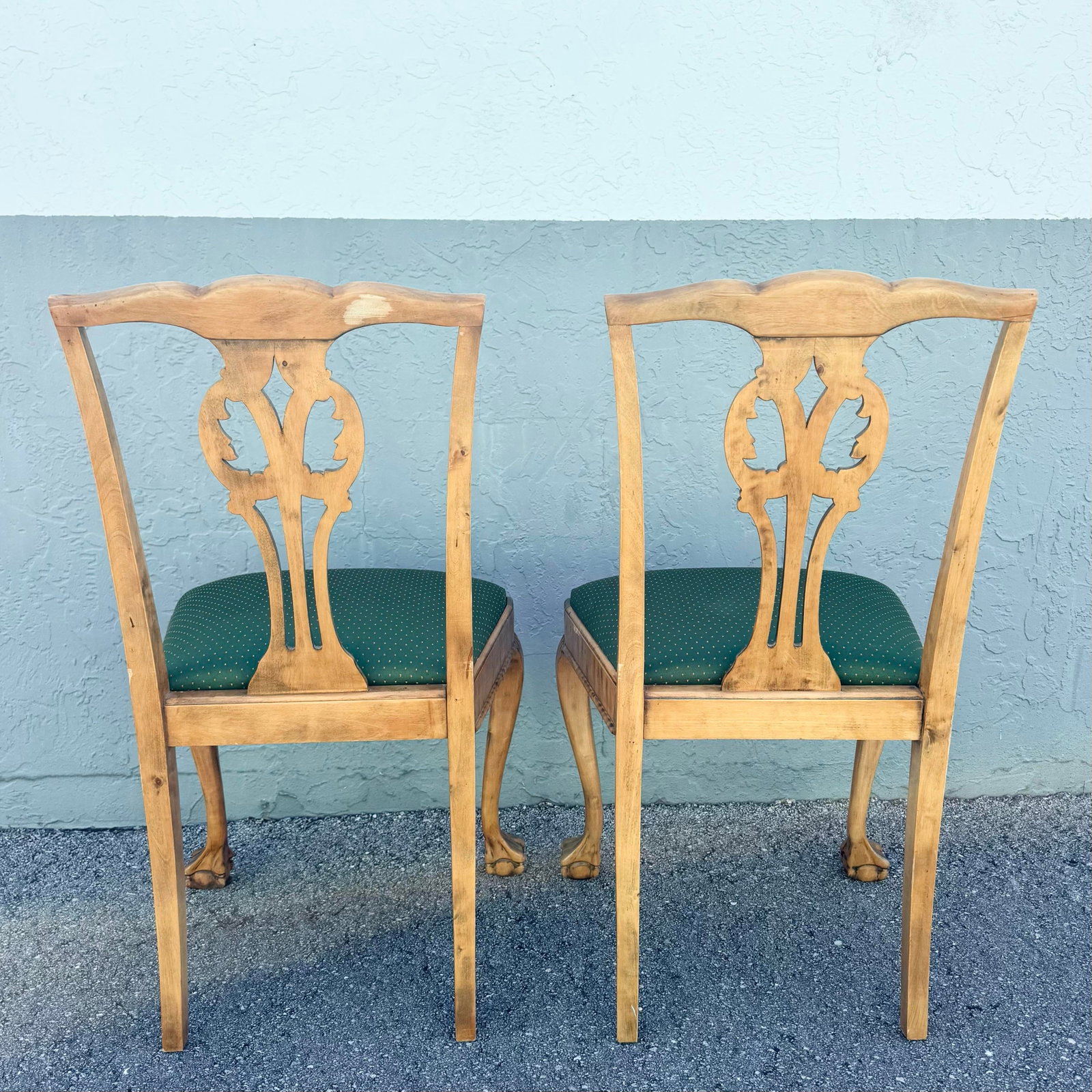 Vintage Chippendale Style Ball in Claw Dining Chairs - Set of 4 - 10
