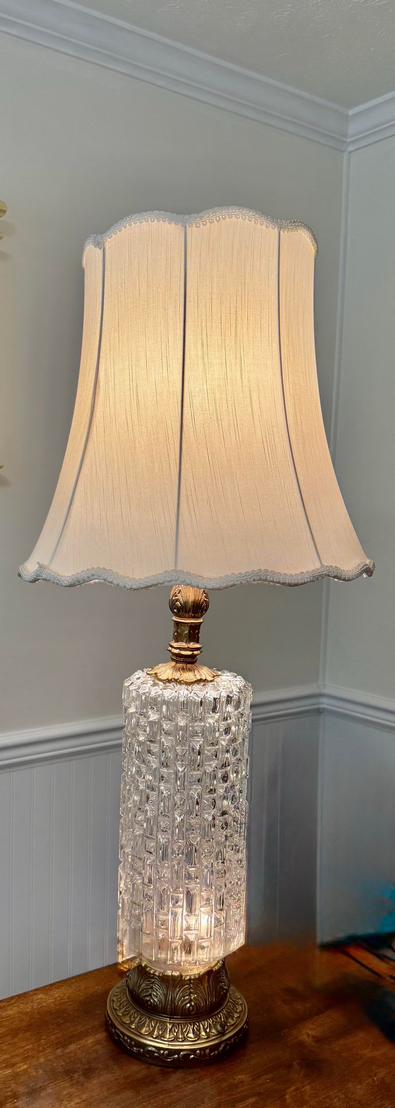 Murano Glass Lamp With Brass Base - 10