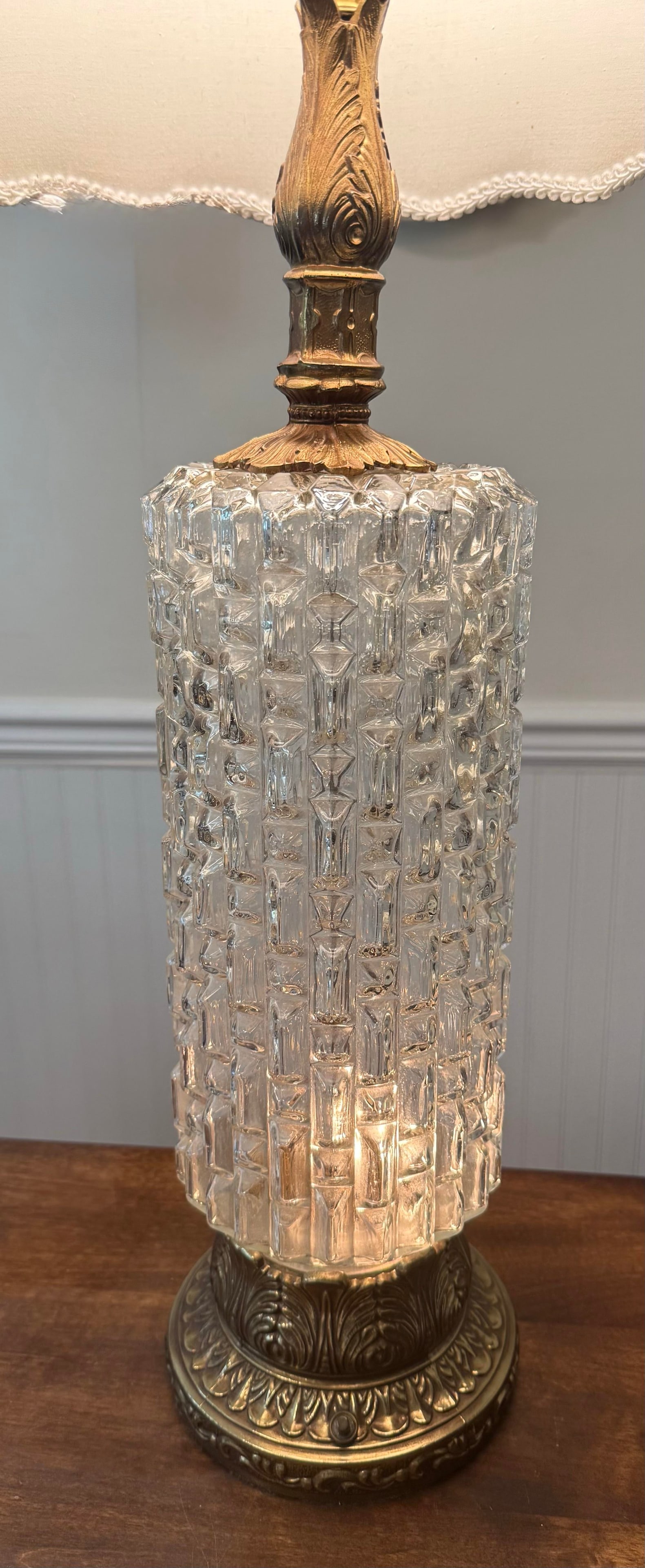 Murano Glass Lamp With Brass Base - 3