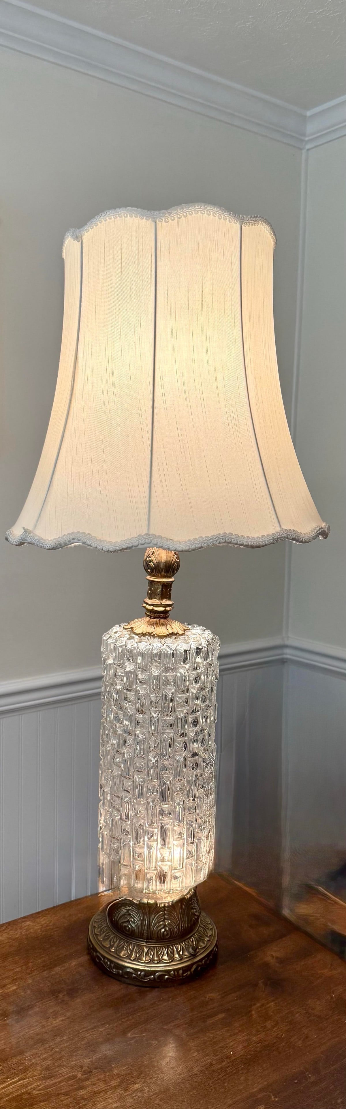 Murano Glass Lamp With Brass Base - 6