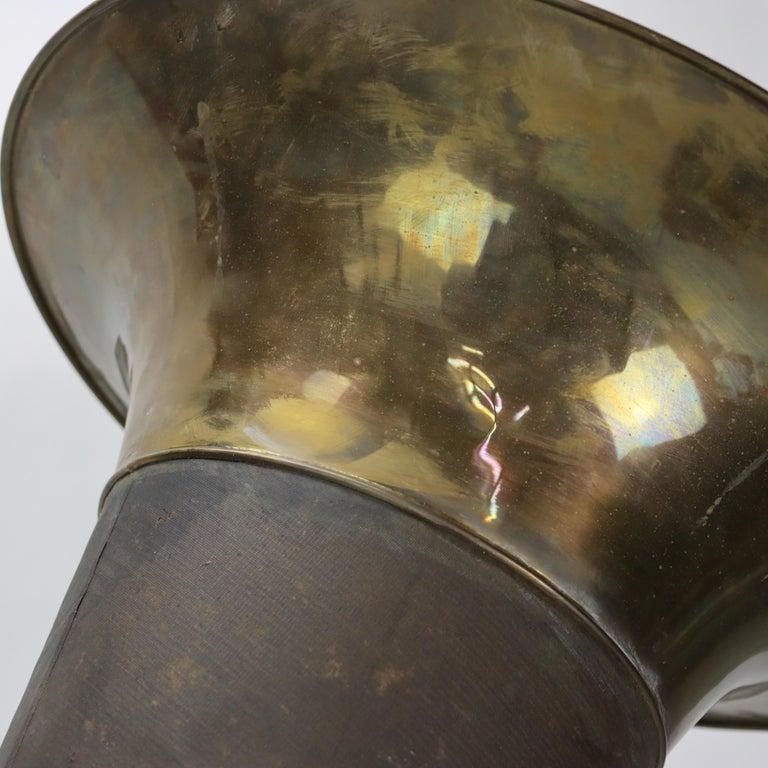 Antique Edison Home Oak Phonograph With Metal Horn Signed C1900 - 13