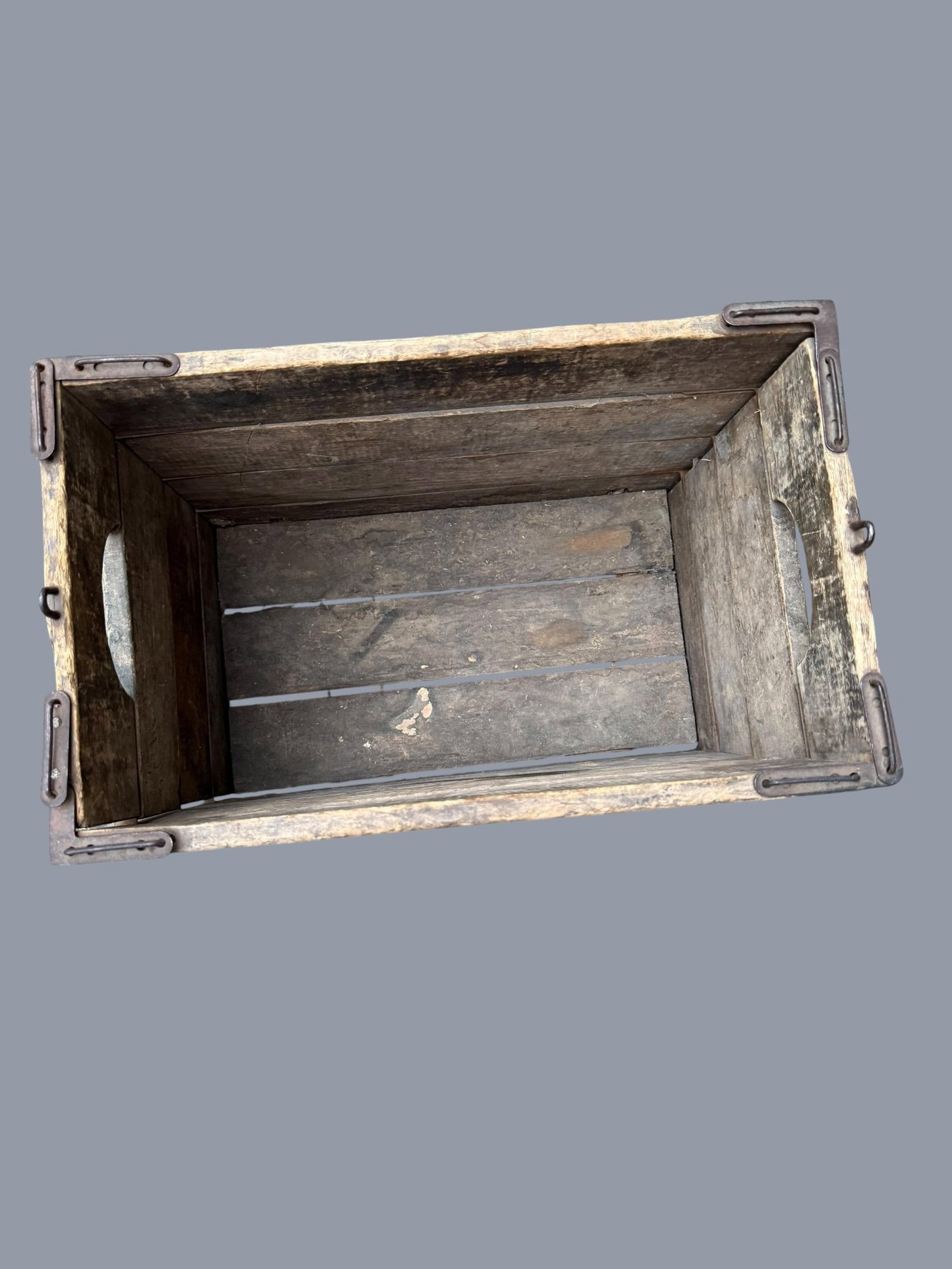 Antique Hubbard's Wire Sewed Wood Folding Box Crate - 8