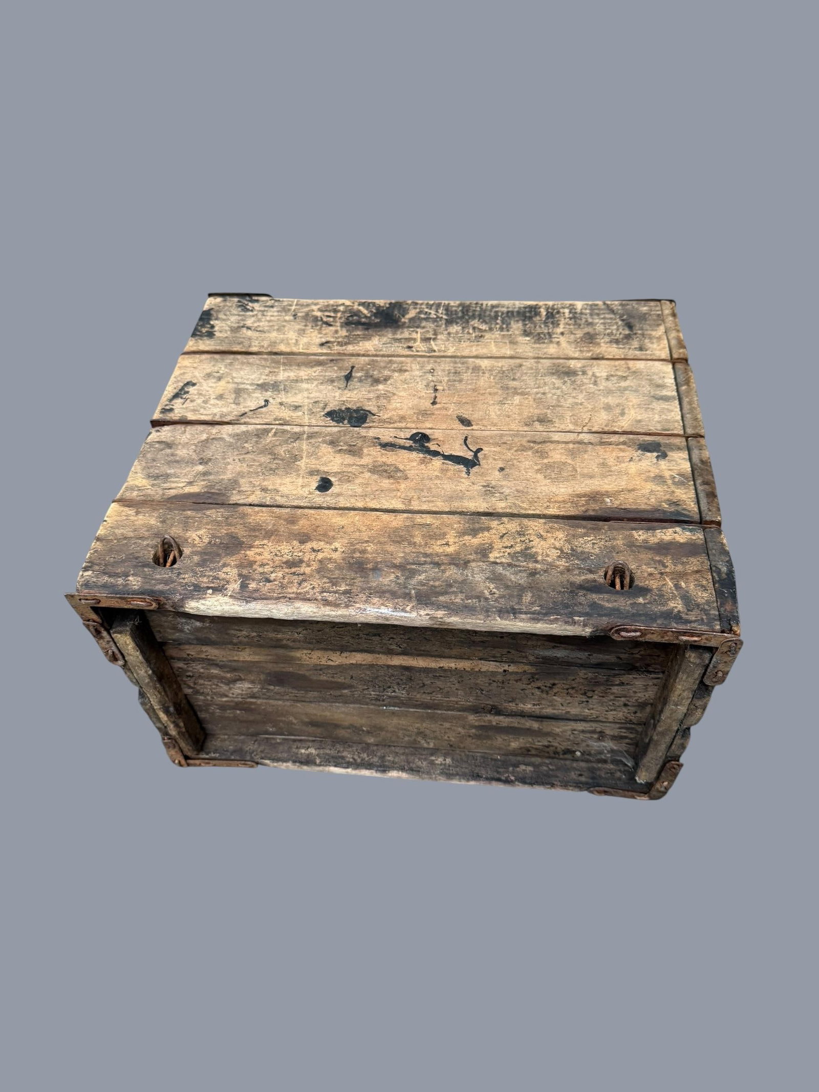 Antique Hubbard's Wire Sewed Wood Folding Box Crate - 9