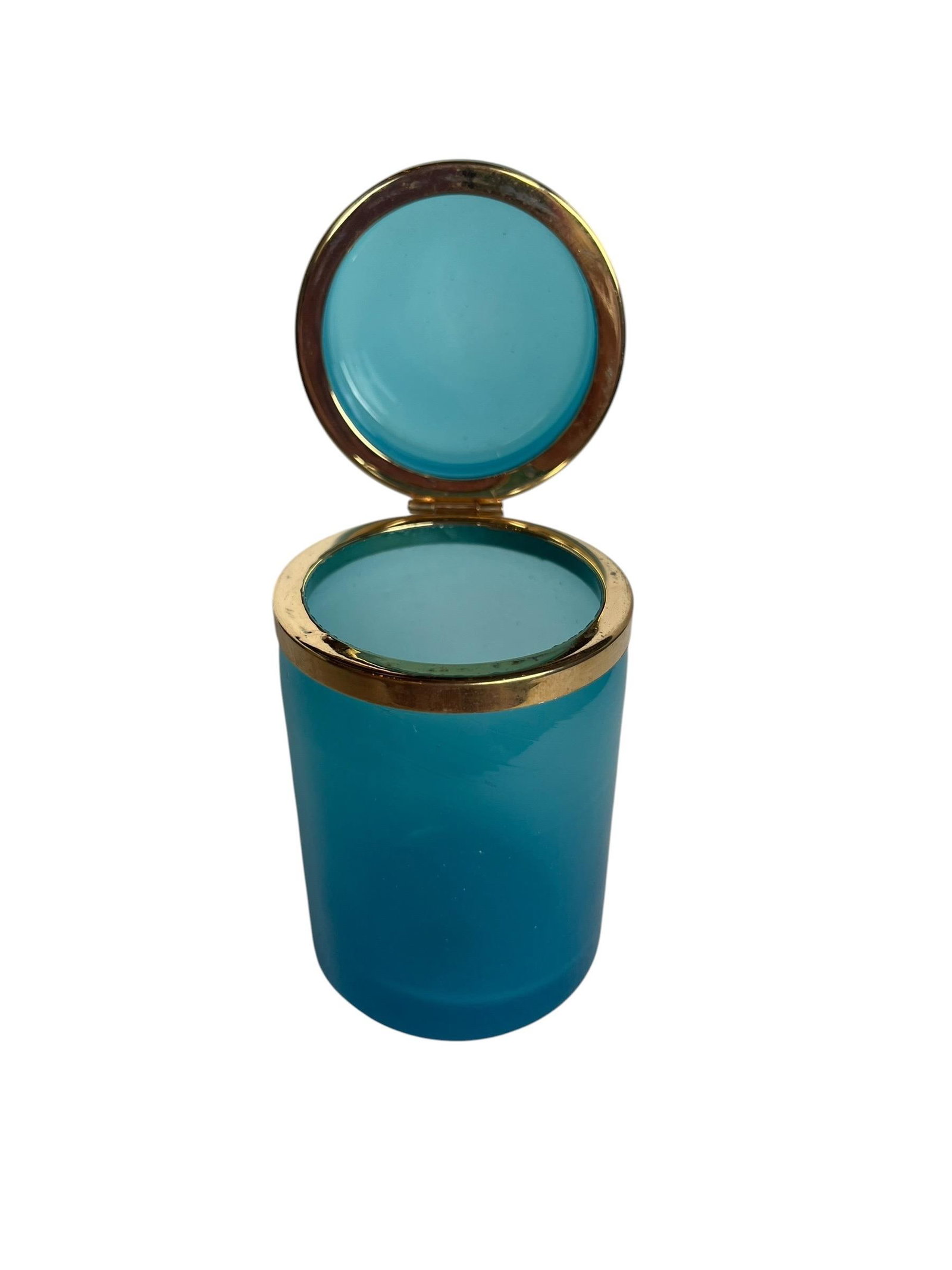 Antique Opaline Glass Box Italian Murano Circa 1860 - 3