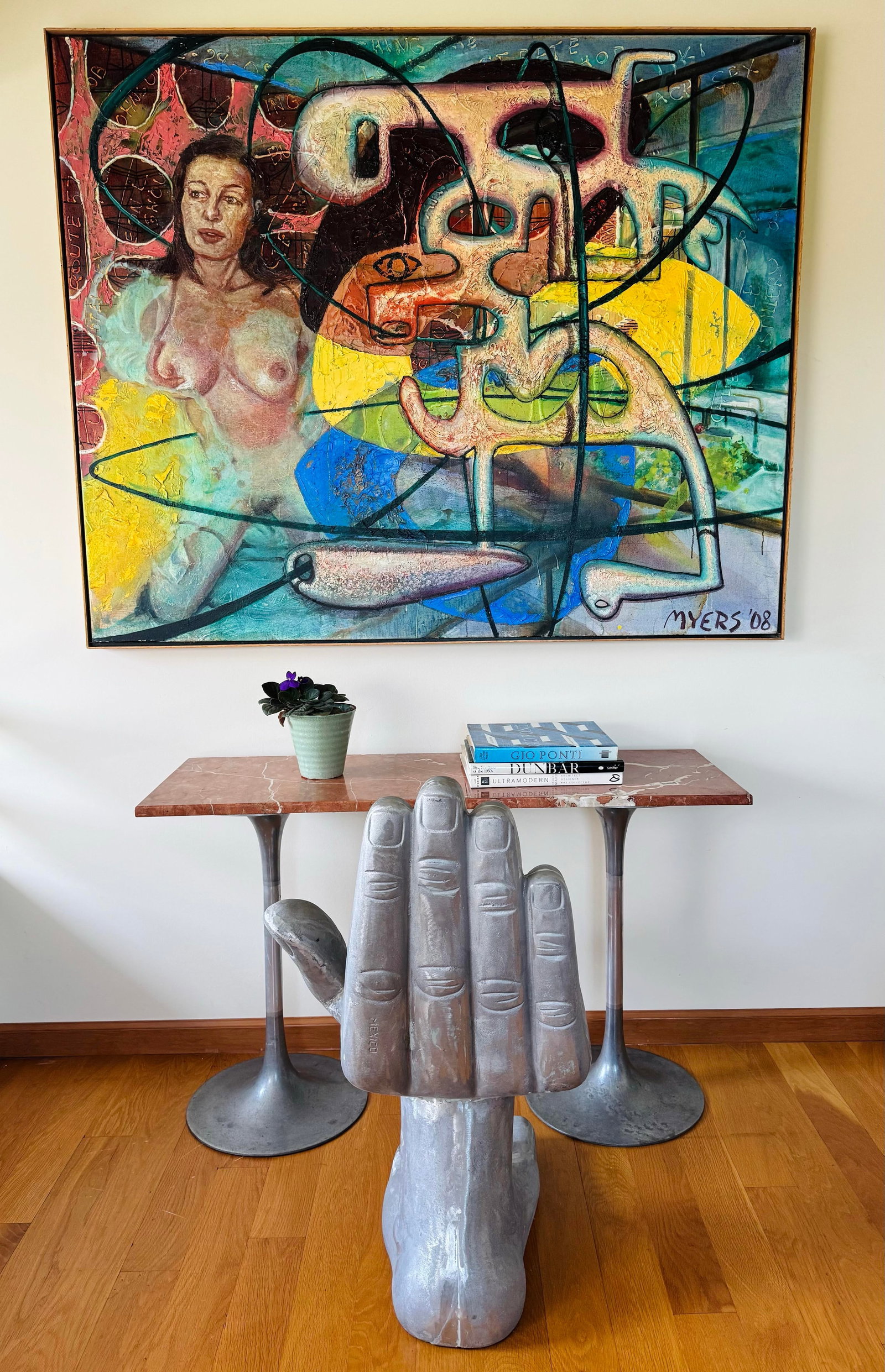 Walter Myers Large-Scale Figurative Oil on Canvas, "Postcard From Florida", Signed and Dated 200 - 2