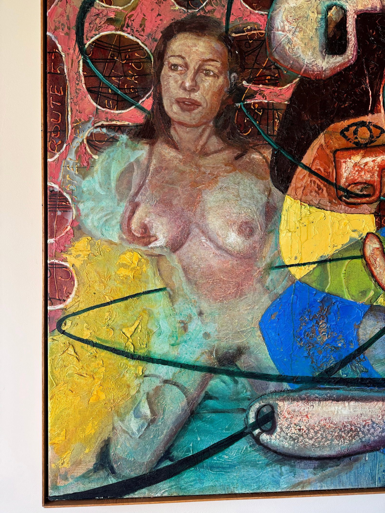 Walter Myers Large-Scale Figurative Oil on Canvas, "Postcard From Florida", Signed and Dated 200 - 8