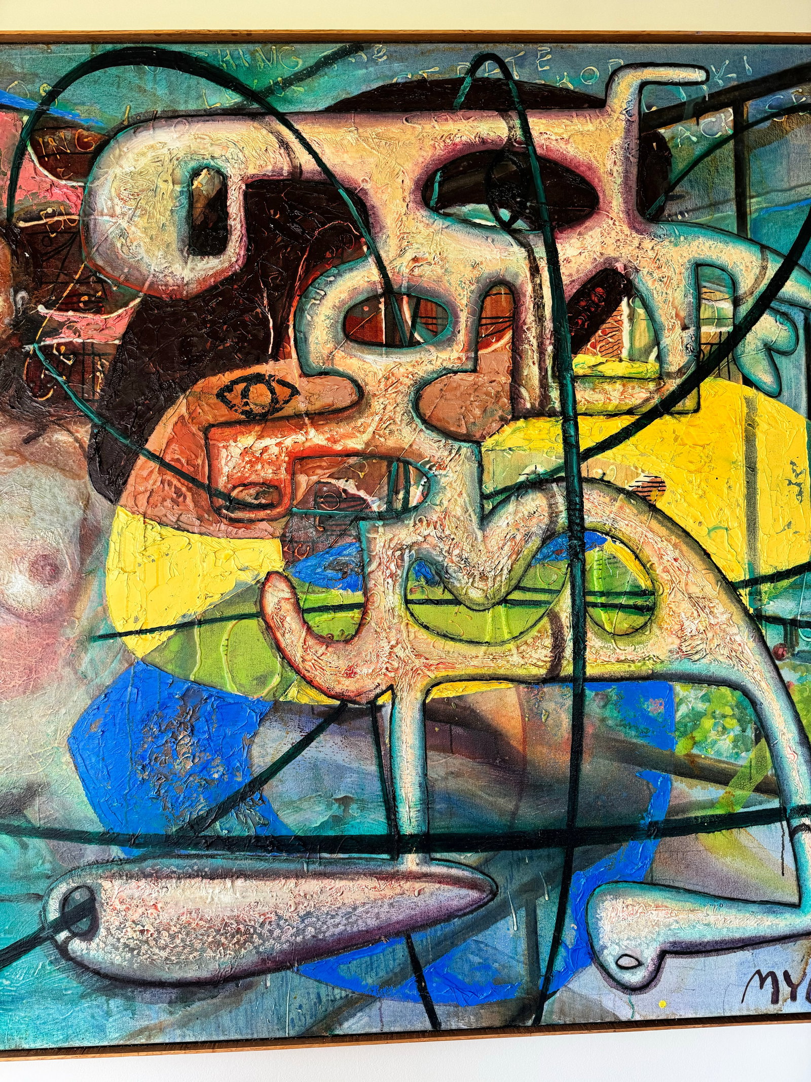 Walter Myers Large-Scale Figurative Oil on Canvas, "Postcard From Florida", Signed and Dated 200 - 9