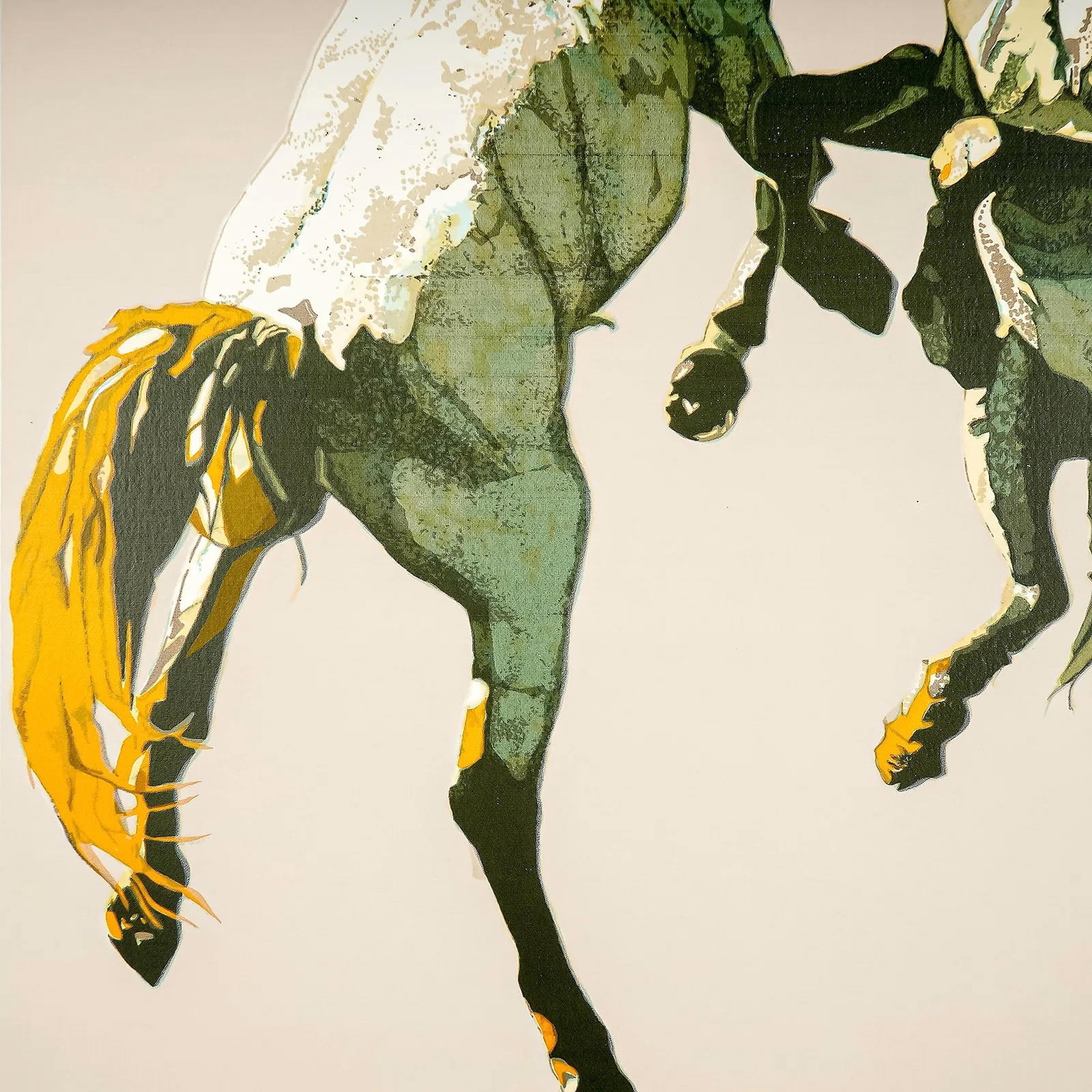 Fighting Horses Limited Edition Serigraph by Fran Bull, Photorealist Circa 1980 - 5