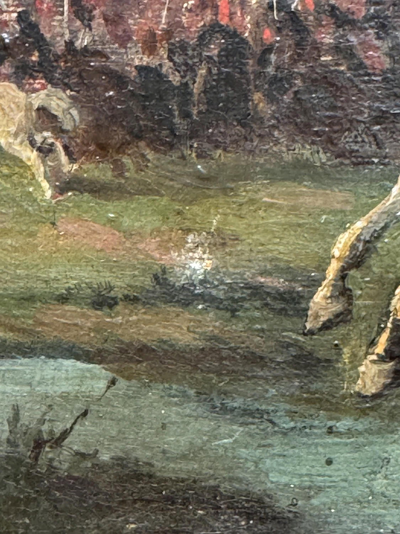 Antique 19th C. Oil Painting European Battlefield WOW! - 6