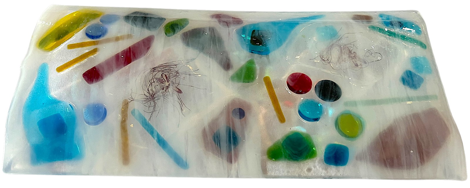 Postmodern Studio Fused Art Glass Tray in the Style of Chihuly & Memphis Milano - 8