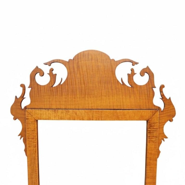 Antique Federal Tiger Maple Mirror 19thC - 2
