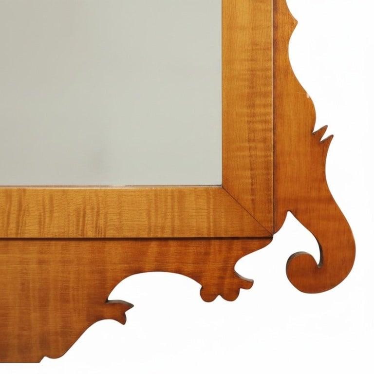 Antique Federal Tiger Maple Mirror 19thC - 5
