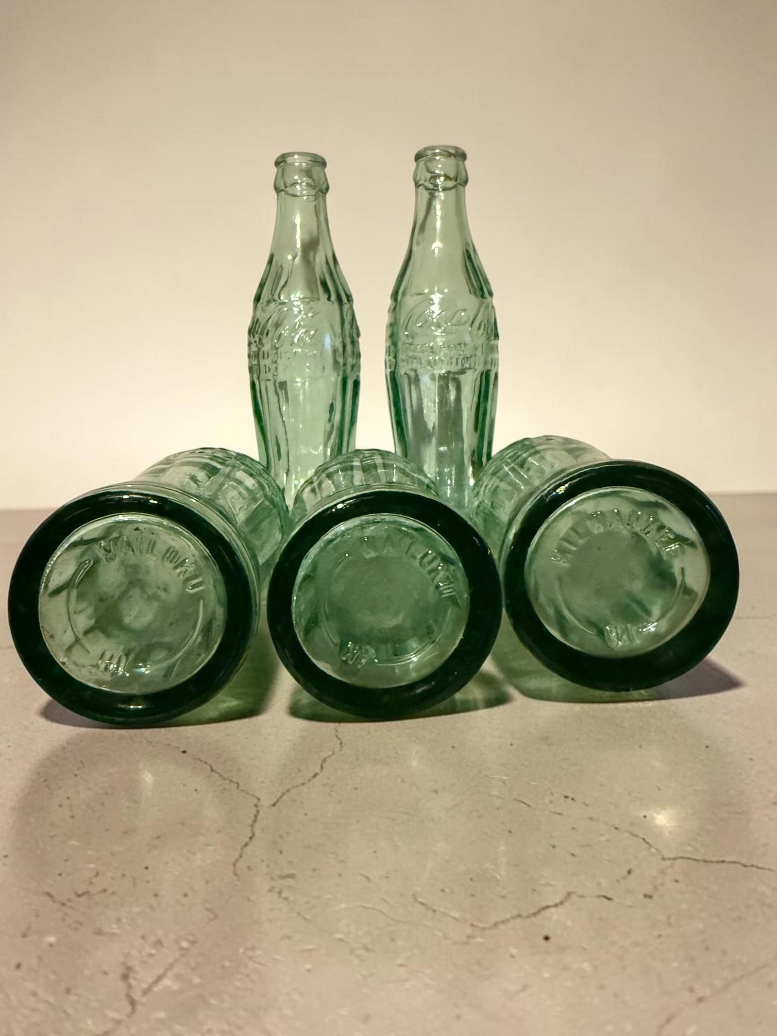 1960's Vintage Yellow Coca-Cola Wooden Delivery Crates & Wailuku, Maui Hawaii Bottle Trio - 10