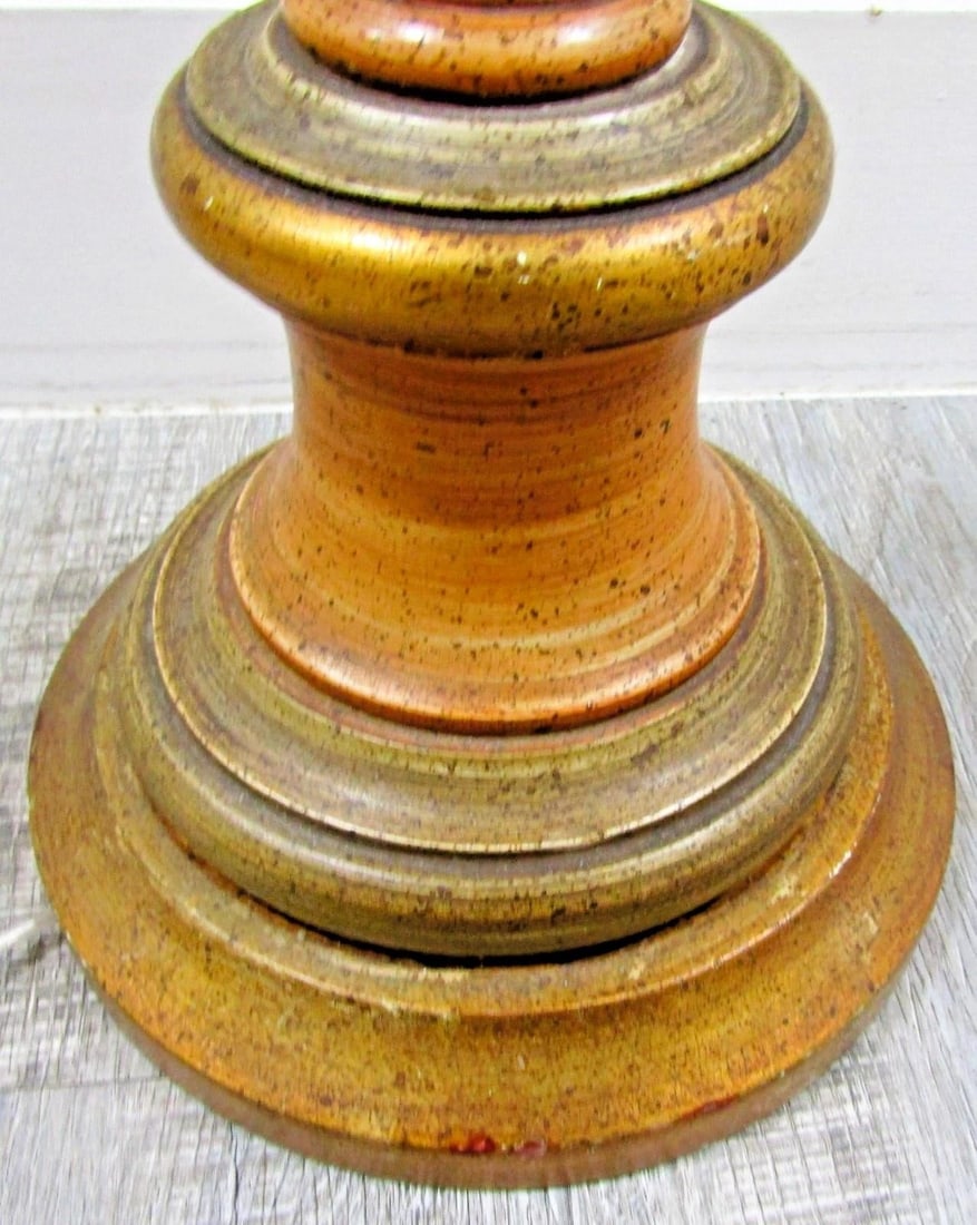 Vintage Parcel-Gilt Wood Candlestick Floor Lamp With Acanthus Leaf Accent Italy - 3