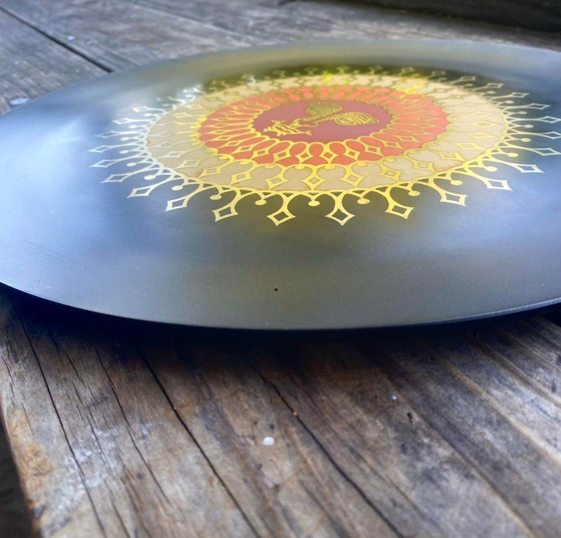 Vintage Couroc Monterey Hollywood Regency Sunburst Charger Plate - 4
