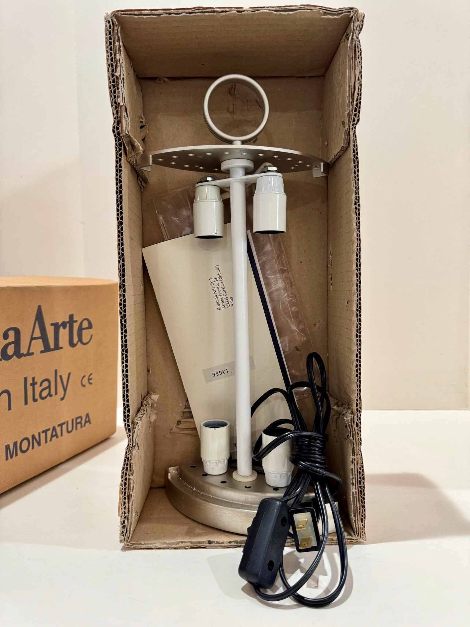 1990s Gio Ponti Fontana Arte FontanaArte Pirellina Table Lamp New in Box - 2