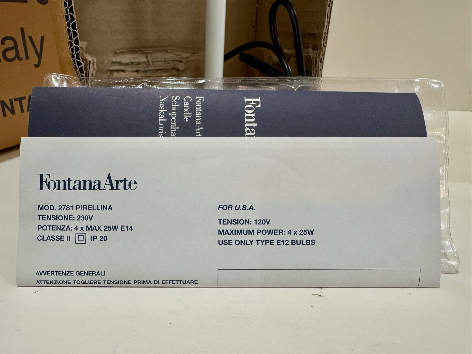 1990s Gio Ponti Fontana Arte FontanaArte Pirellina Table Lamp New in Box - 8