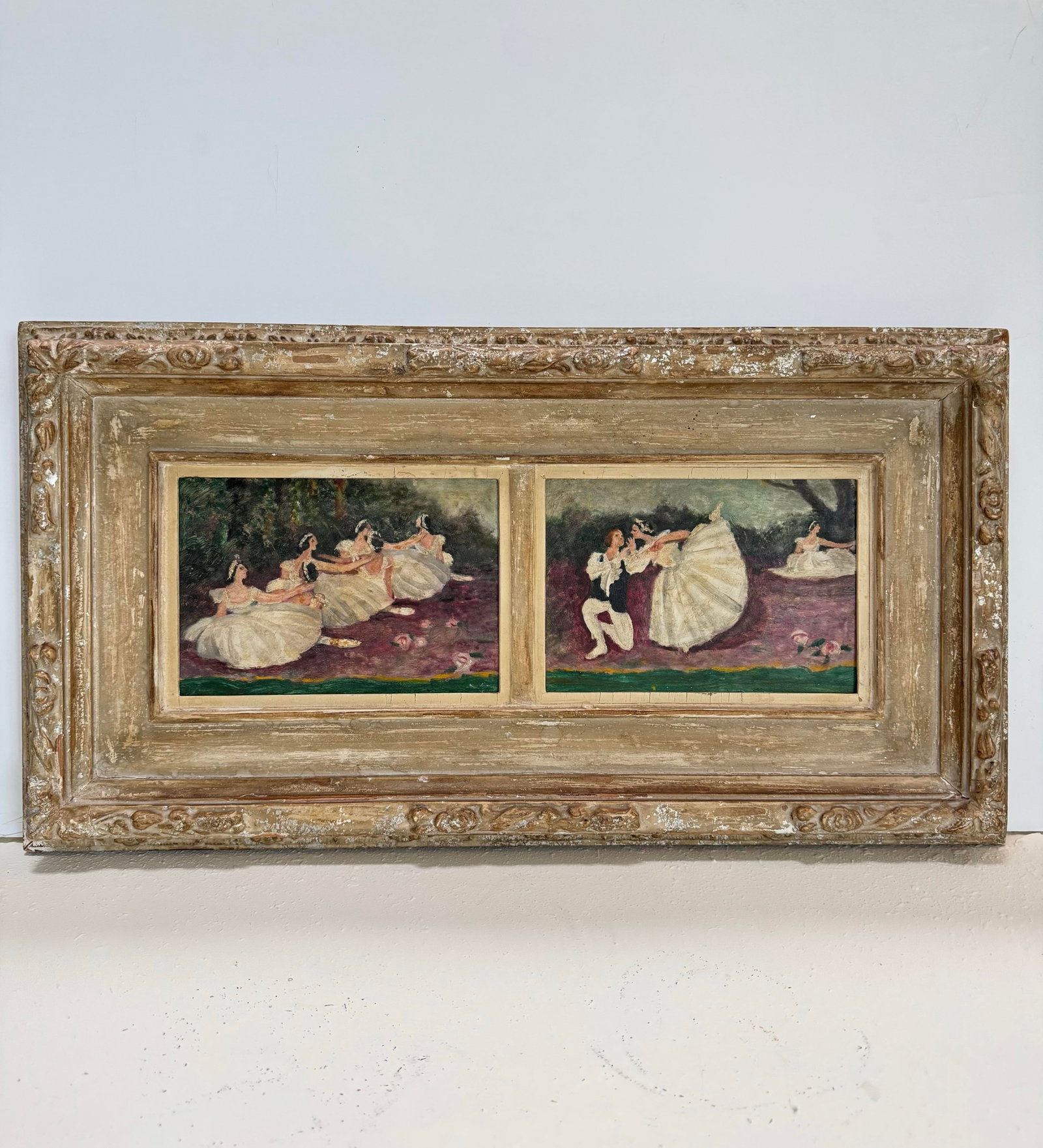 1950s T. Miyata ShunyÃ´-Kai Association Oil on Panel Diptych "Les Sylphides No. 1 & 2" - 11