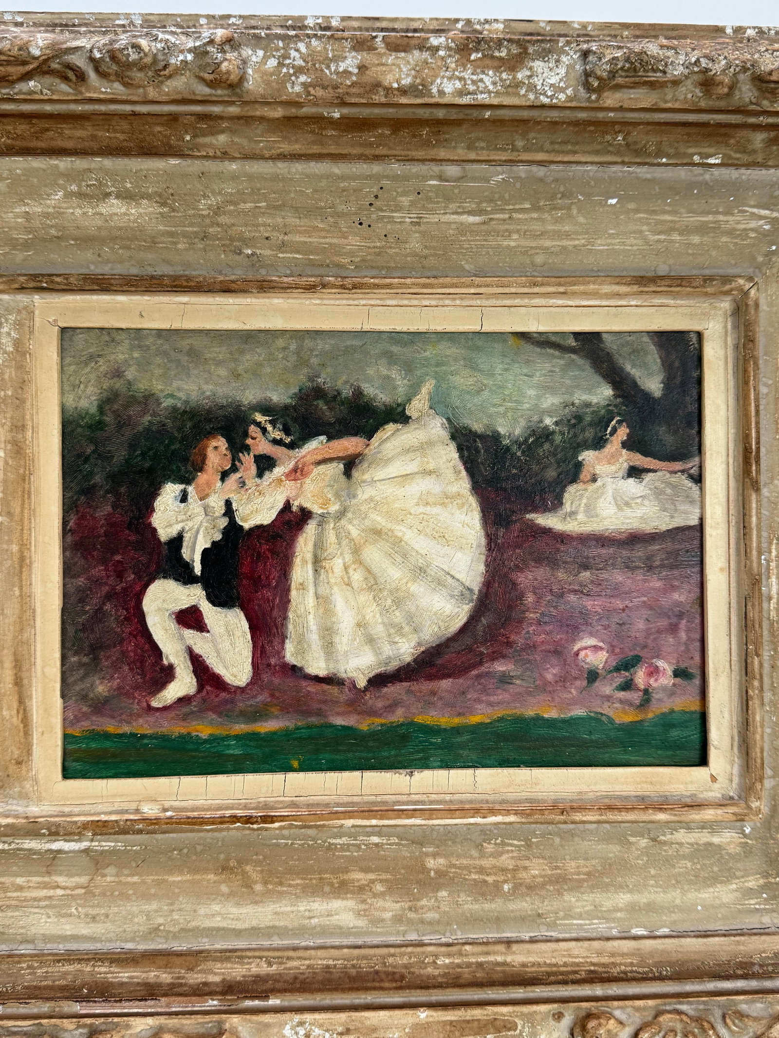 1950s T. Miyata ShunyÃ´-Kai Association Oil on Panel Diptych "Les Sylphides No. 1 & 2" - 3