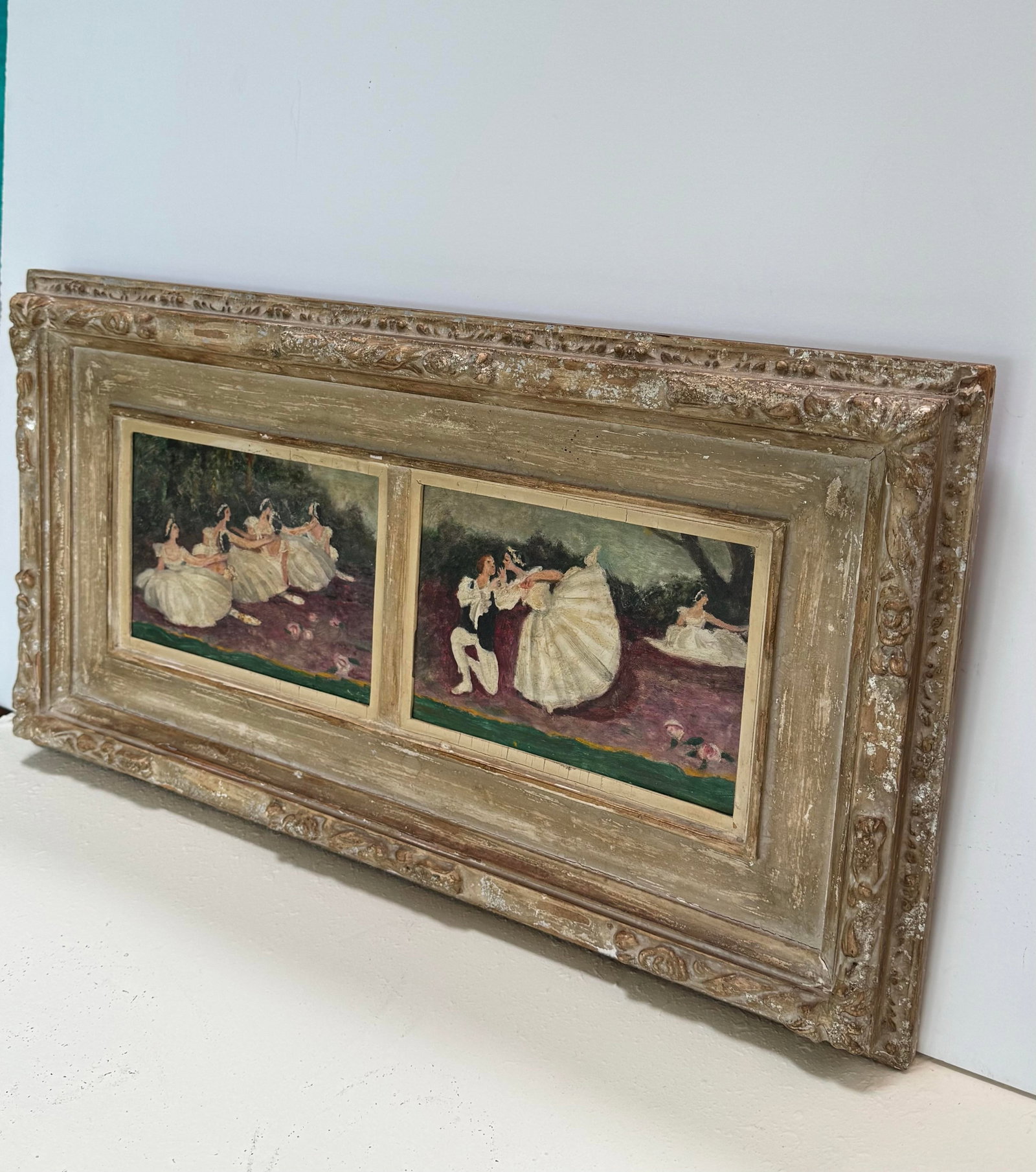 1950s T. Miyata ShunyÃ´-Kai Association Oil on Panel Diptych "Les Sylphides No. 1 & 2" - 5