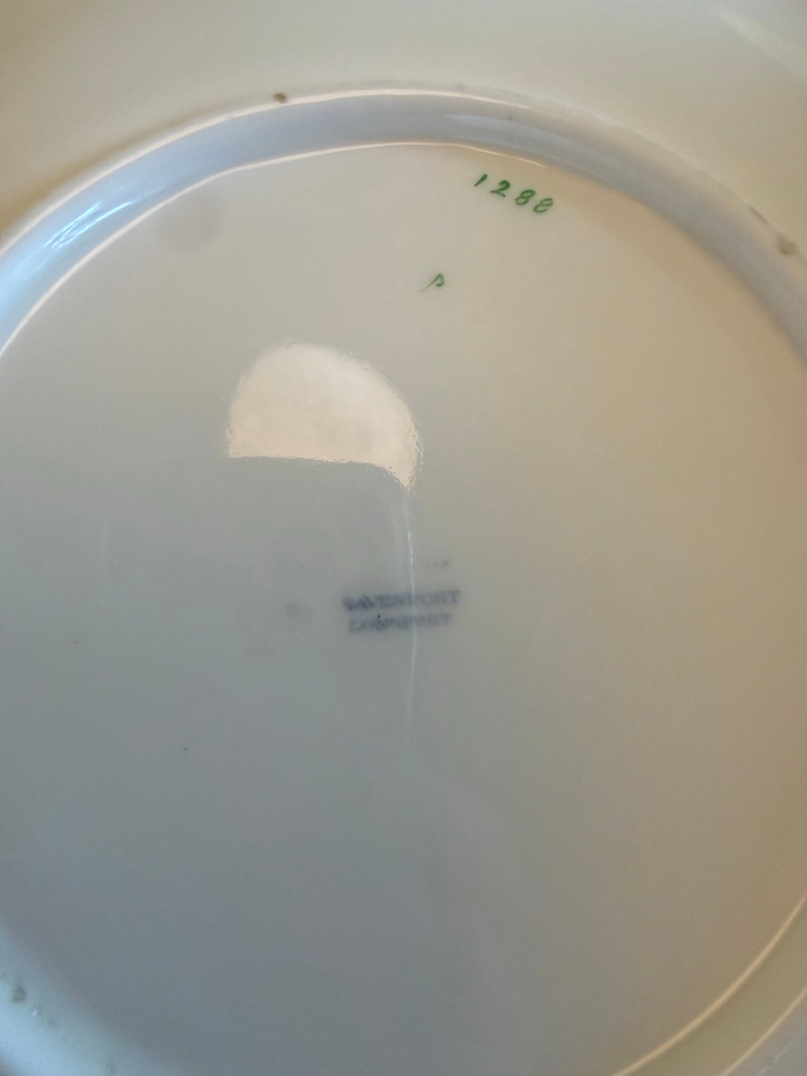 Antique Davenport Longport Porcelain Dessert Service, Green Ivy & Gilt, Pattern 1288 "” 13 - 5