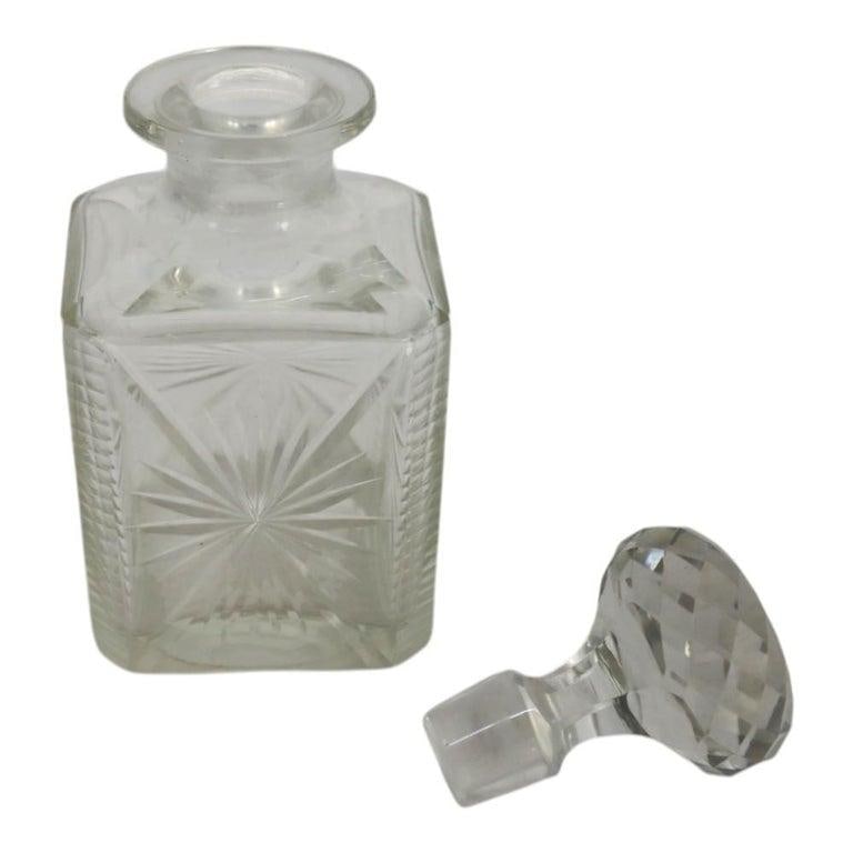 Four Vintage Dimiutive Cut & Pressed Glass Spirit Decanters C1940 - 12