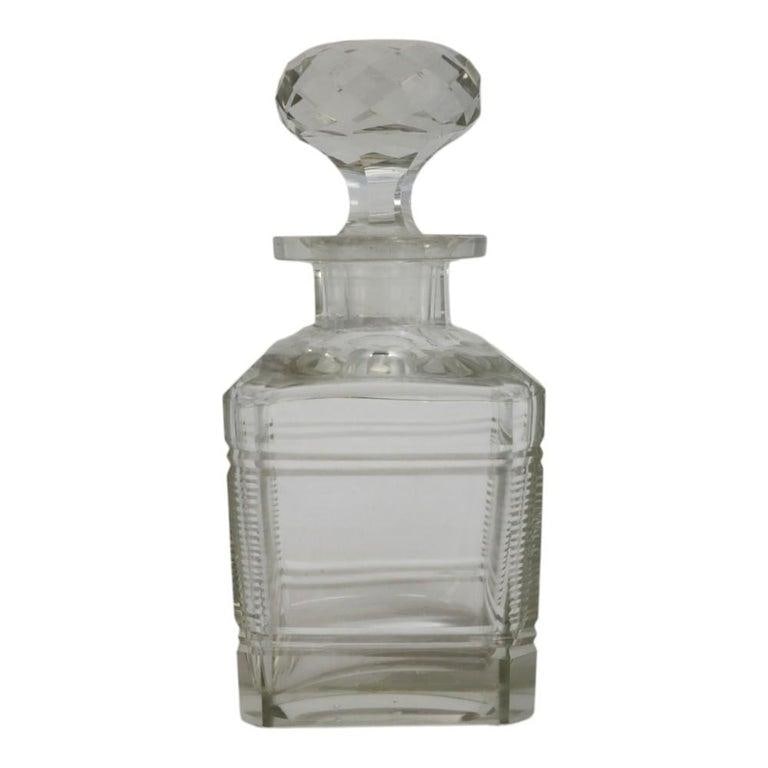 Four Vintage Dimiutive Cut & Pressed Glass Spirit Decanters C1940 - 2