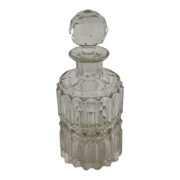 Four Vintage Dimiutive Cut & Pressed Glass Spirit Decanters C1940 - 6