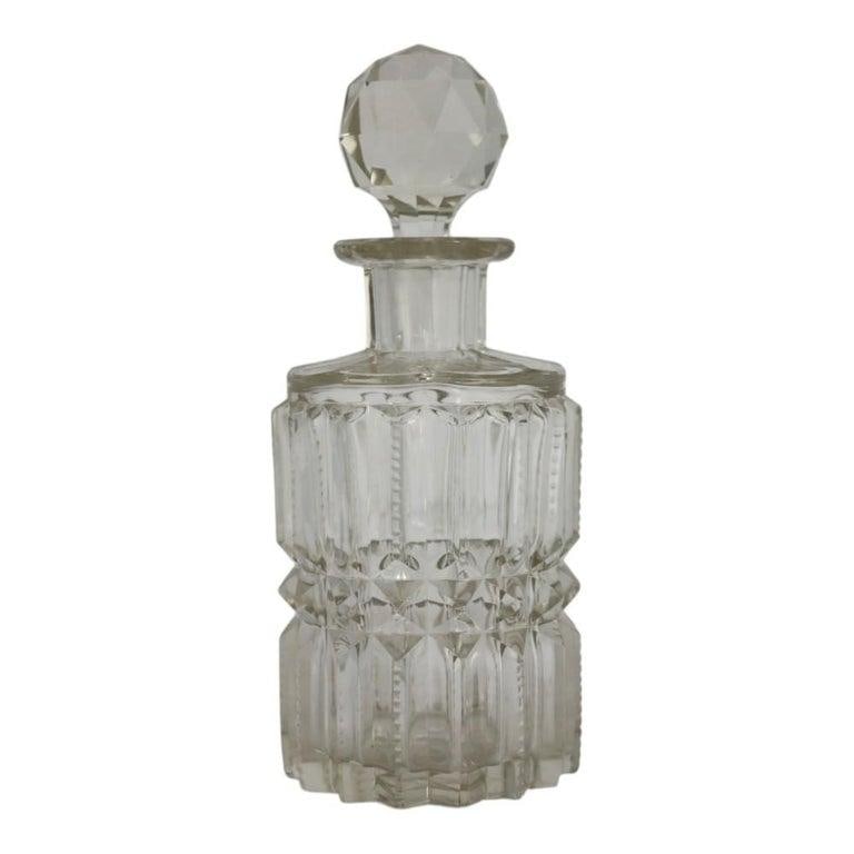 Four Vintage Dimiutive Cut & Pressed Glass Spirit Decanters C1940 - 7