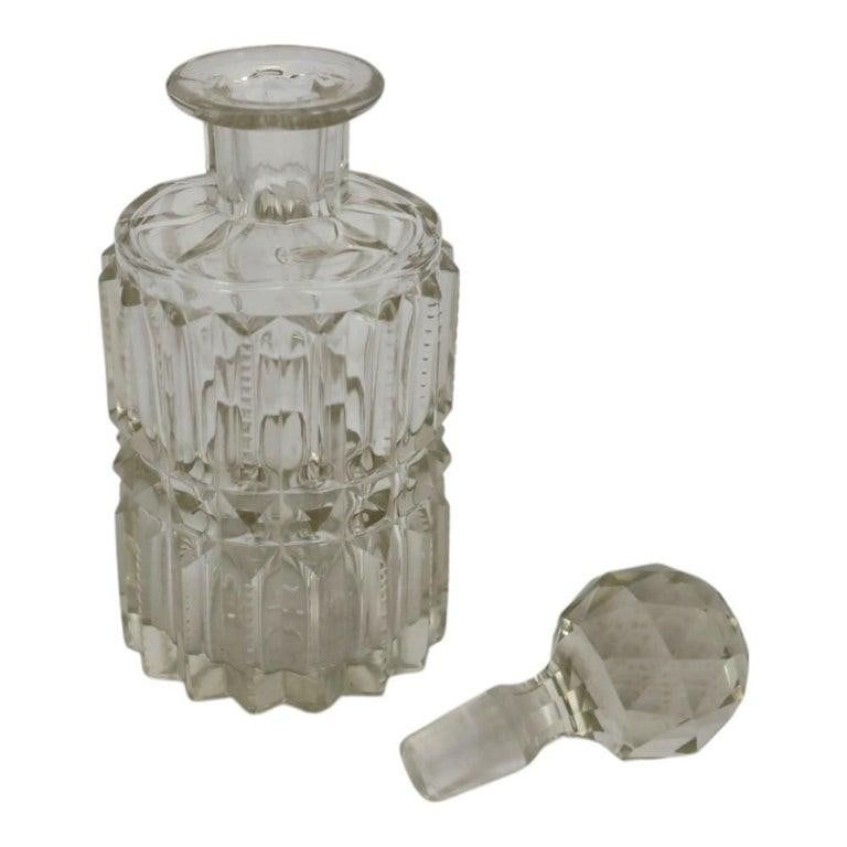 Four Vintage Dimiutive Cut & Pressed Glass Spirit Decanters C1940 - 8