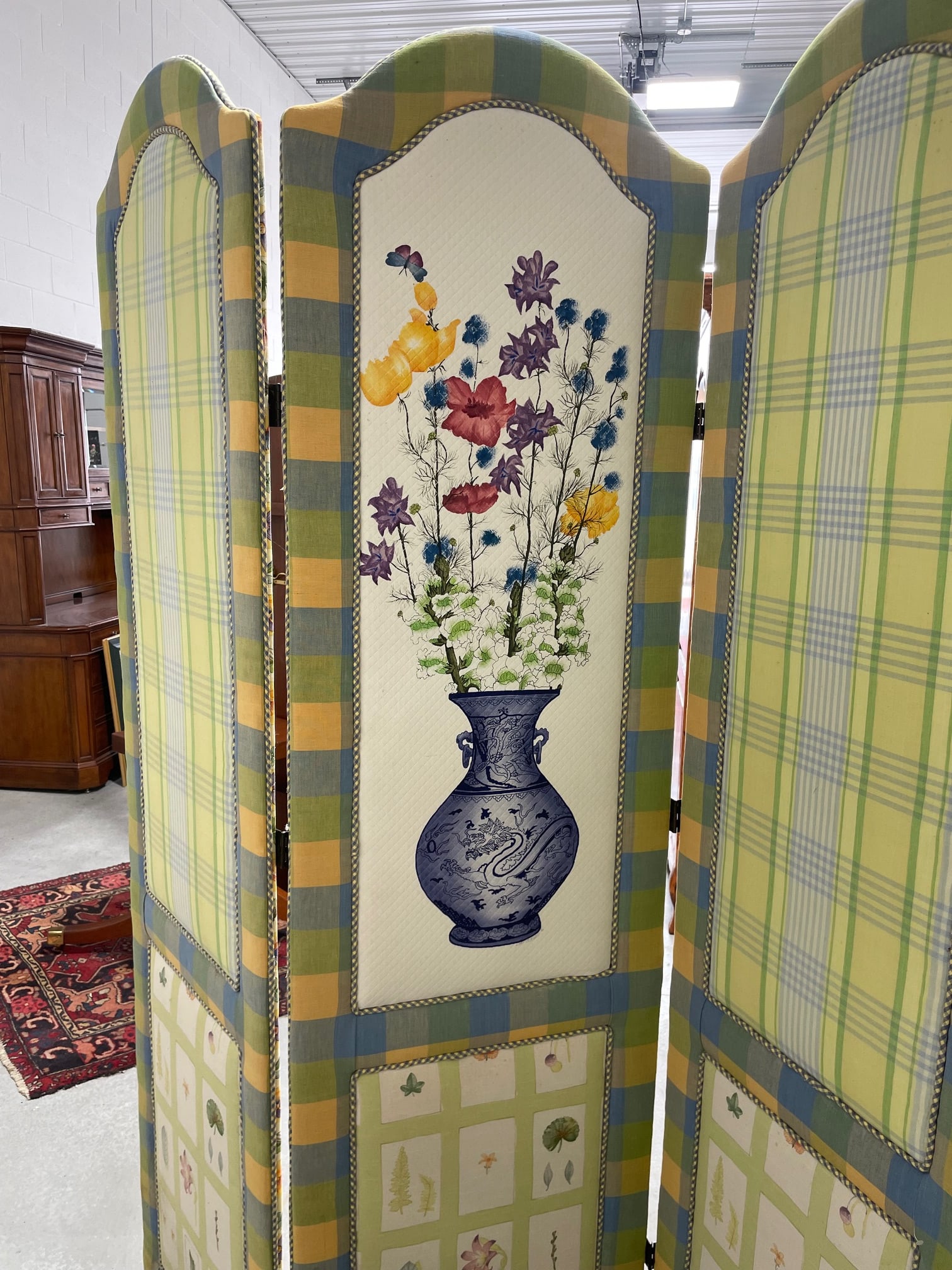 Upholstered 3-Panel Folding Screen - 6