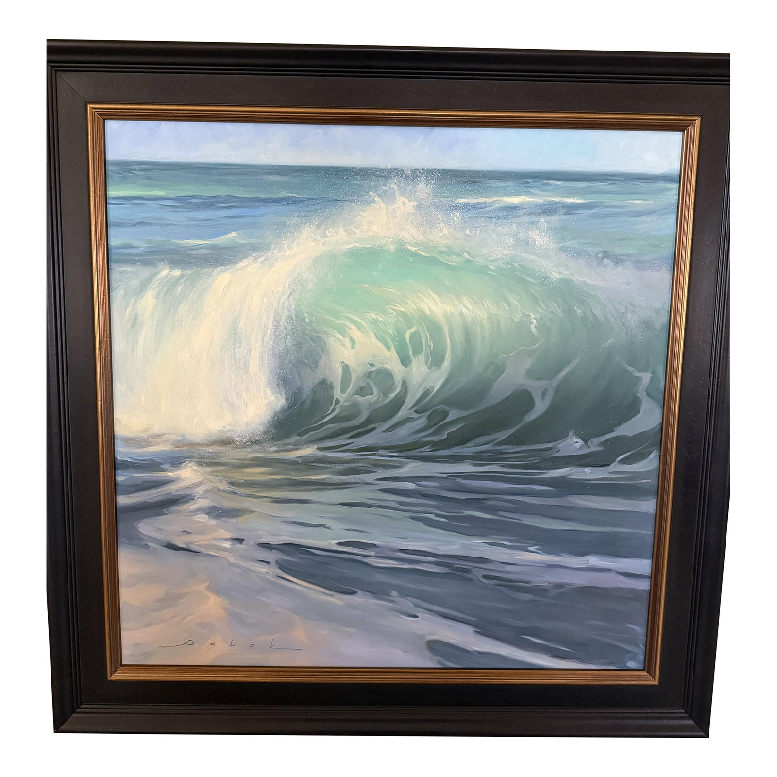 Olena Babak Signed Original Oil "Alive" Wave Seascape Plein Air: A signed original oil painting by Olena Babak, an internationally recognized Ukrainian-American plein air painter whose work has earned top honors at major plein air events - including 2nd Place