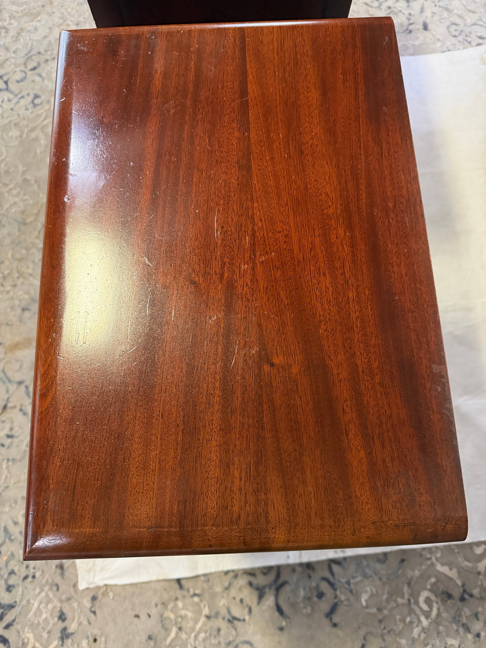 Pair of 1940's Solid Mahogany Queen Anne Night Stands - 10